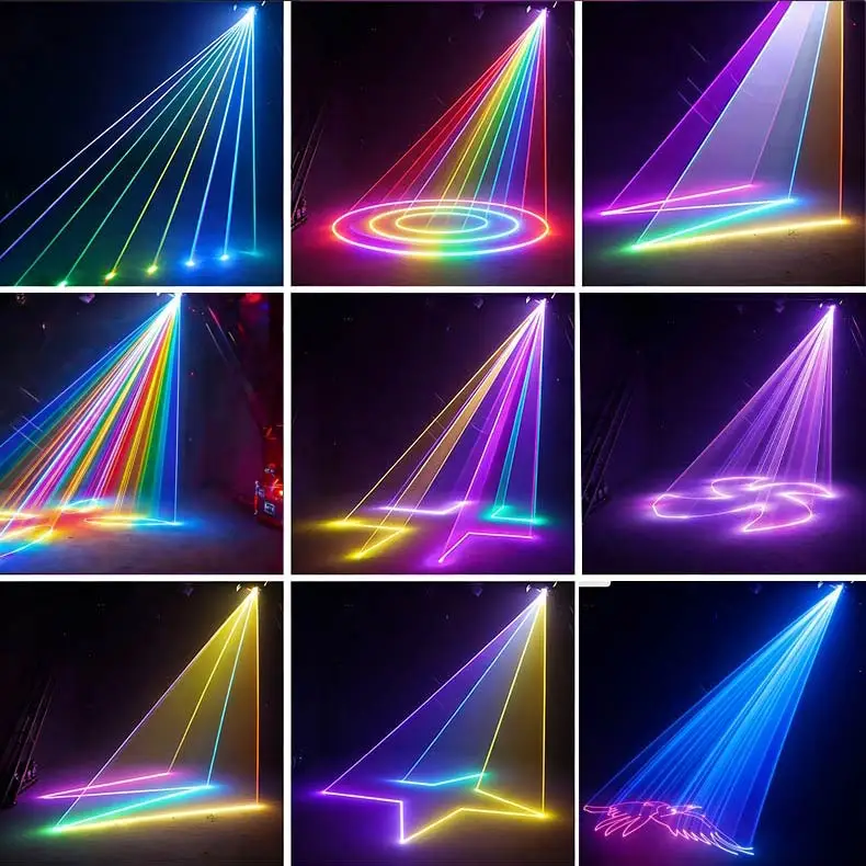 Professional RGB Laser Projector with Dynamic Beam and Graphic Effects