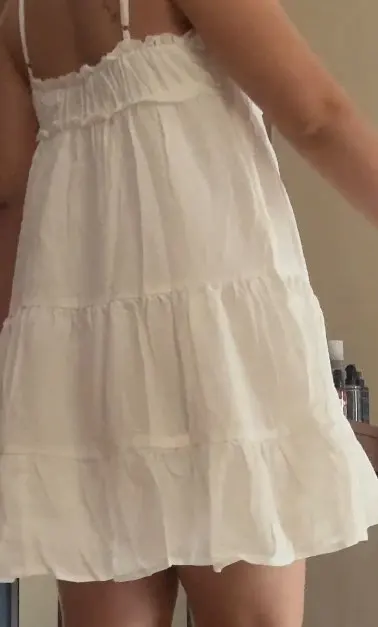 Women's Layered Mini Dress - Sleeveless Backless Strap Summer Dress photo review