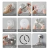 Silver Suction Cup Hooks for Shower, Removable Towel Hooks for Bathroom Kitchen, Heavy Duty 15 LB Capacity, No Drill Installatio 4