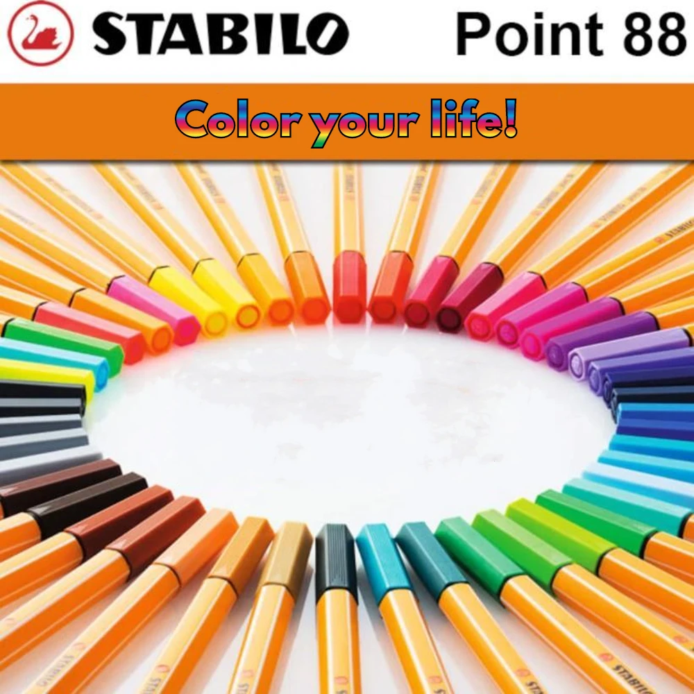 Stabilo Point 88 Fineliner 0.4mm 10 PCS Different Colors For Writing Drawing Sketching Art High Quality Office School Stationery consider this moments in my writing life after which everything was different