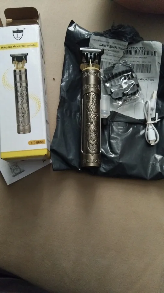 Máquina De Cortar Cabelo Parágrafo Barba Masculina Designer Aleatório Elétrico Profissional photo review