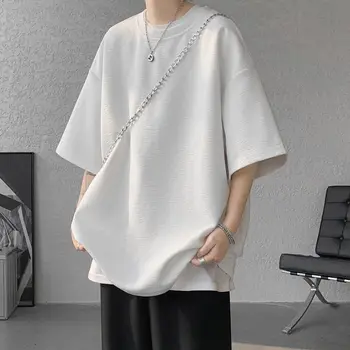 Trend Inzakar Ban Palty Men's Round Loose Big-size T-shirt Daily Basic Item TS3365