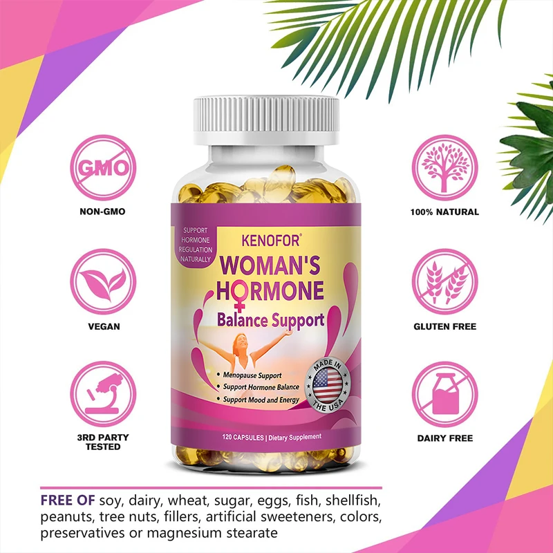 Female Hormone Balance Premenstrual Syndrome Relief Bloating Weight Management PCOS Menopause