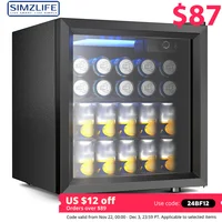 SIMZLIFE Mini Fridge 1.3 cu.ft 48 Can Beverage Refrigerator Cooler for Beer Drinks Wines Beverage Fridge with Adjustable Shelves 1