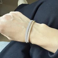 Top Quality Luxury Fashion Classic Bracelet Jewelry For Women For Men Party Wedding Bangle Size16 Silver Color Bangle Jewelry 2