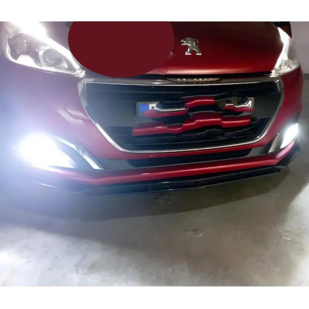 3 Pz Paraurti Anteriore Labbro Per Peugeot 208 2012-18 Modello Brabus Body Kit Accessori Auto Spoiler Diffusore Flap Sport Paraurti Esterno