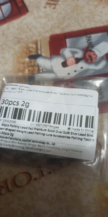 30pcs Fishing Lead Solid Oval Split Shot Lead Sinker Bean Shaped Weight Lead Fishing Lure Accessories Fishing Sinker photo review