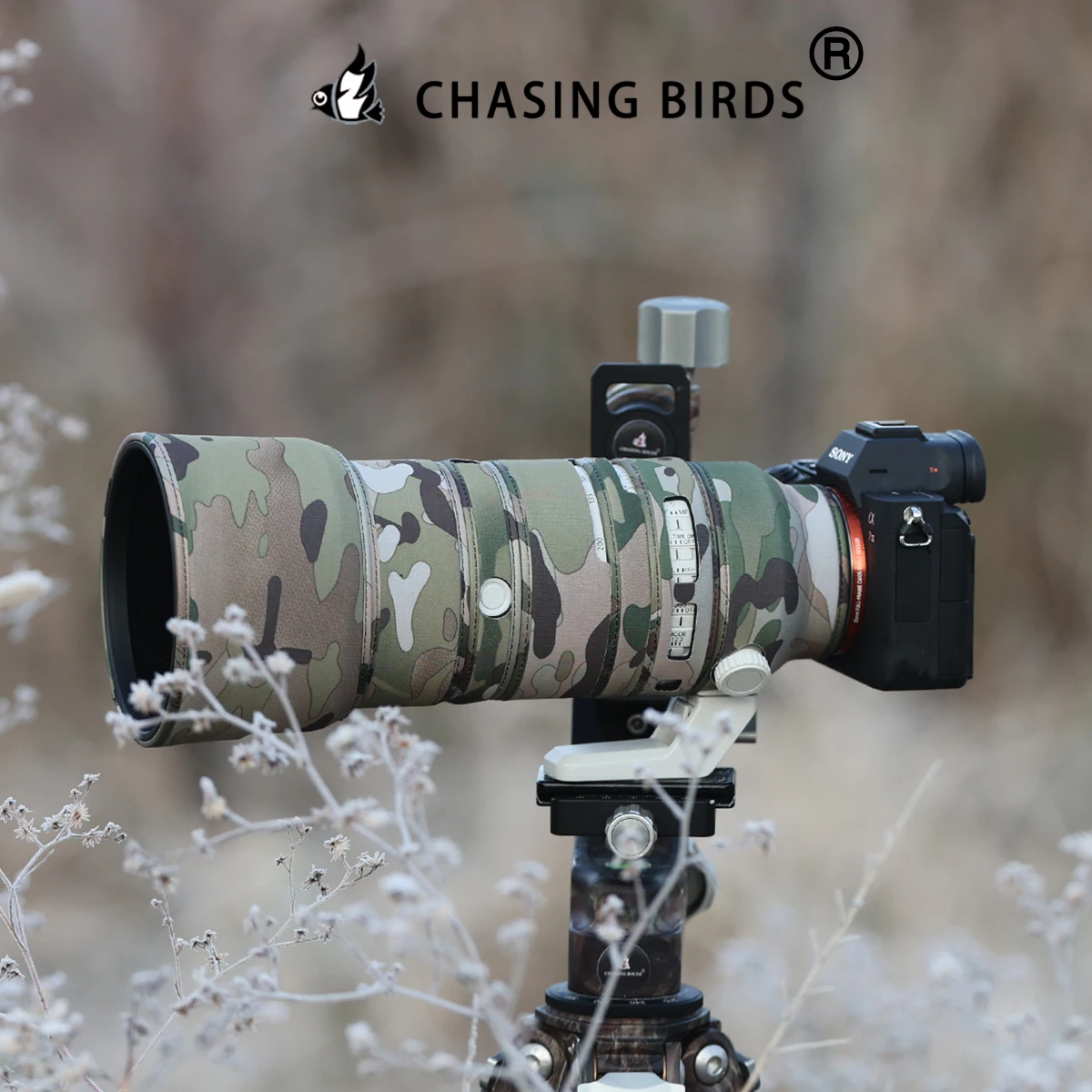 CHASING BIRDS Camouflage Lens Cover For Sony FE 70-200mm F2.8 GM II - Waterproof Protective Sleeve