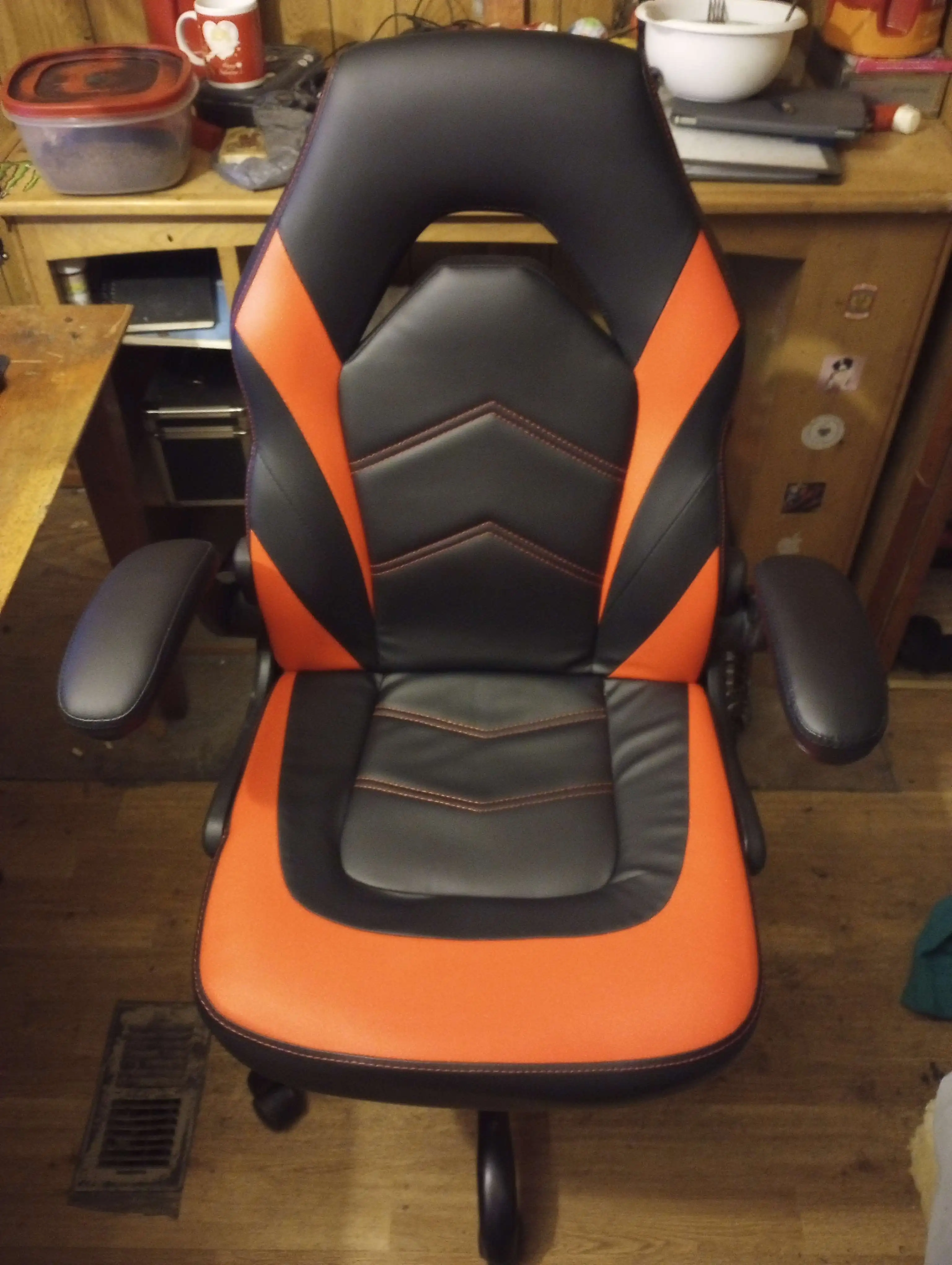 Ergonomic Office Chair Adjustable PU Leather With Armrest photo review