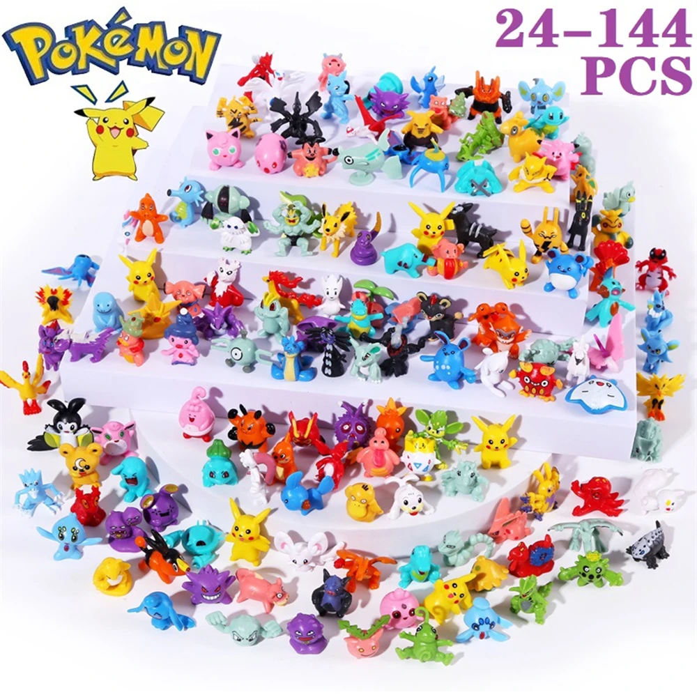 thumbnail image 4 of Figuras de acción de Pokémon, 24-144 piezas, elfos de 2-3 cm, de diferentes estilos, Pikachu, Pokeball, monstruo, juguetes, modelos, muñecos, regalos de Navidad para niños, 4 of 5