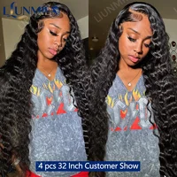 12A Tissage Cheveux Humains,Deep Wave Bundles Human Hair Extensions Cheveux,Meche Cheveux à Tresser,Tissage Bresilien Bouclé 2