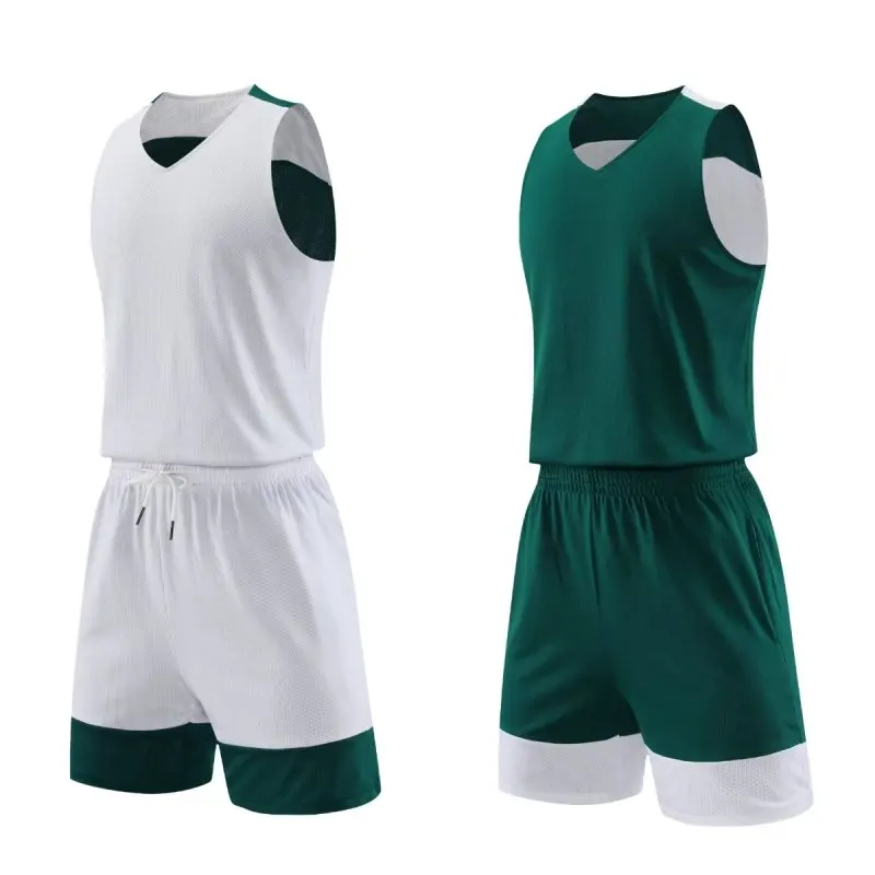 thumbnail image 1 of Conjuntos de camisetas de baloncesto reversibles de gran tamaño para hombres Chaleco deportivo de doble cara Agregue cualquier nombre de equipo Número Camiseta infantil personalizada, 1 of 5