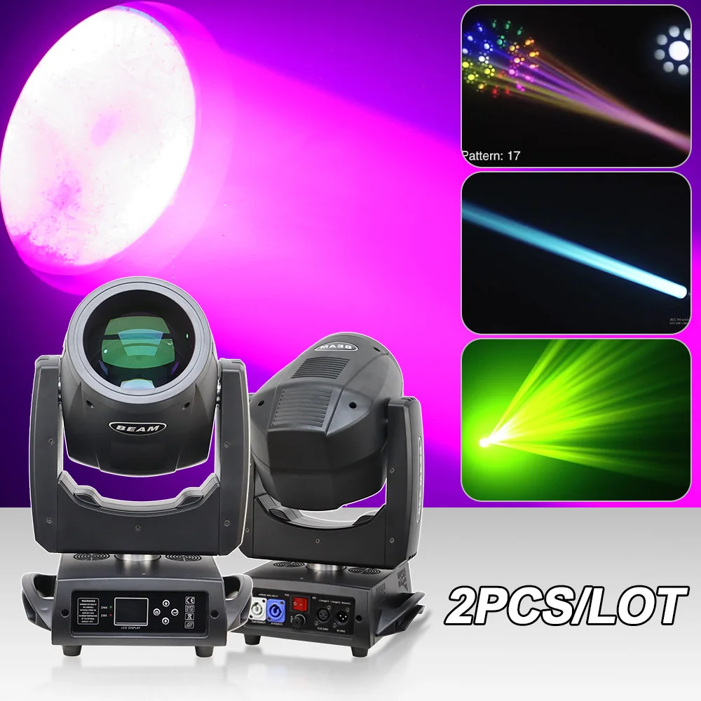 2PCS/Lot Mini 230 Beam Moving Head 7R Sharpy High Bright Big For DJ Disco Projetor Light With DMX Home Party Rainbow Wash Effect