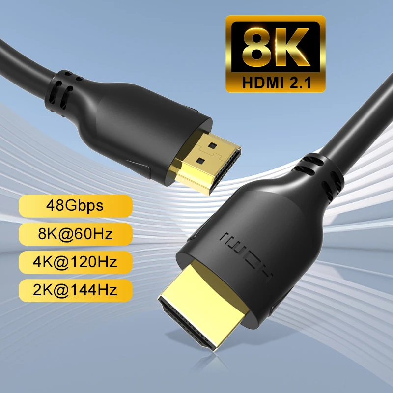 Gold plated HDMI Cable Video Cable 8K/60Hz 4K/120Hz for PS5 USB HUB TV