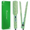 Rhinestone Flat Iron Titanium Hair Straightener Dual Voltage Iron Professional Hair Tools LCD Display 2 Inch Plate Irons 1