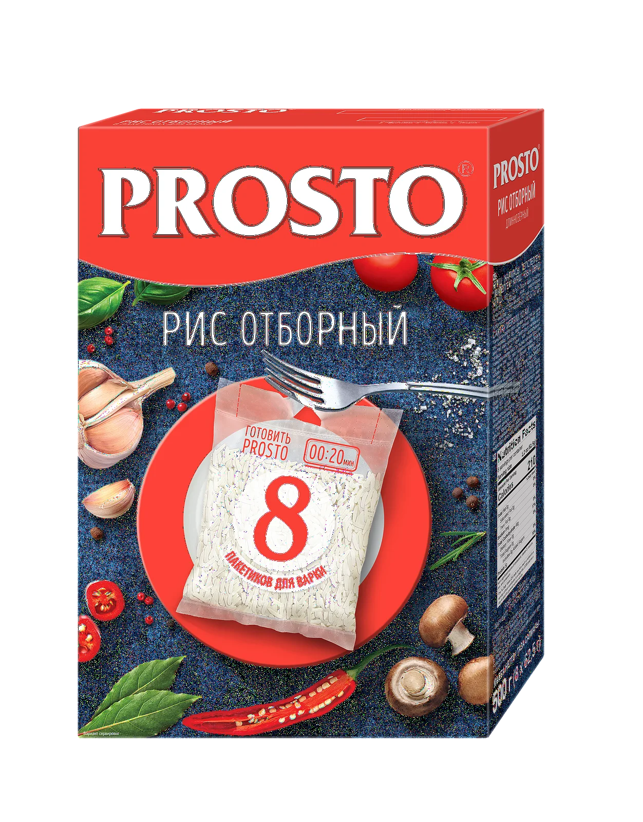 12 штук Рис длиннозерный Отборный Prosto 500г (8 х 62