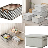 Foldable Household Storage Box for Clothes Pants Snacks Drawer-type Wardrobe Clothing Packing Basket Nonwoven Fabric Artifact 1