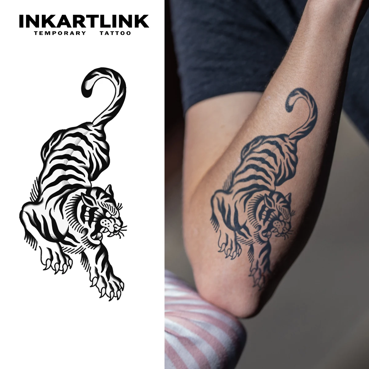 Tatuagem Pata de Tigre: A Escolha Perfeita para Festivais Asiáticos e  Expressão Corporal Temporária, image size:1200x1200