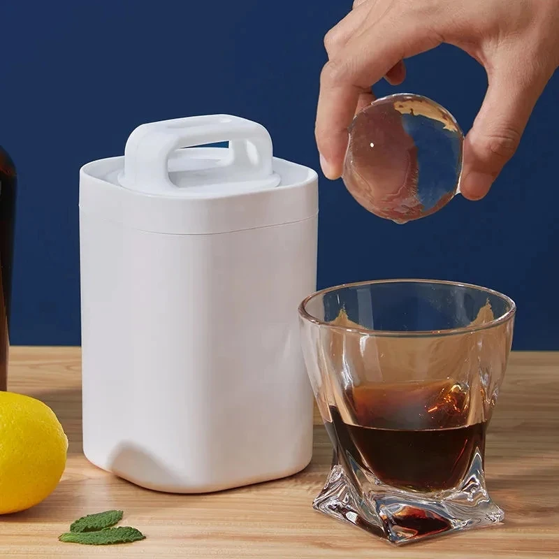 Eco-Friendly Ice Ball Maker Crystal Clear Ice Ball Press Spherical Whiskey Tray Mould Bubble-Free Maker Box Mold
