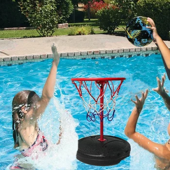 Pool Games Basketball Hoop Swimming Toss Toy Portable Pool Accessories Party Game for Kids Adults Water Toys Floating Backyard 3