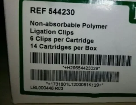 

Non-absorbable Polymer Ligation 544230,84pk/box New,Original