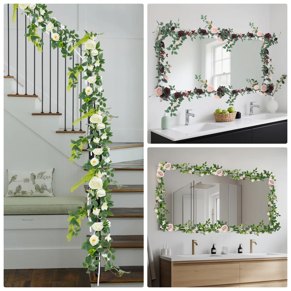 12 Pcs Artificial Wedding Chair Flowers Decorations