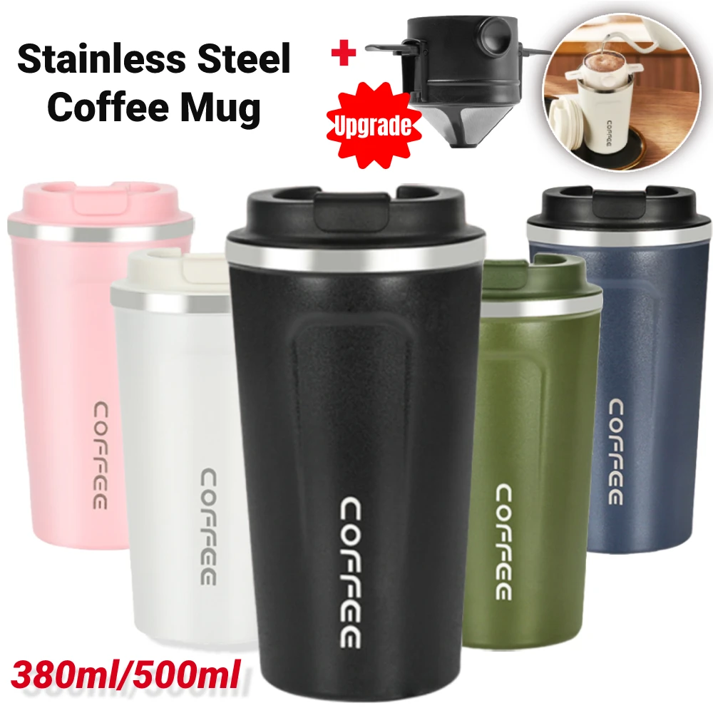 뜨거운 더블 레이어 절연 커피 컵 스테인레스 스틸 자동차 열 병 커피 차 열 머그잔 taza termica garrep copo