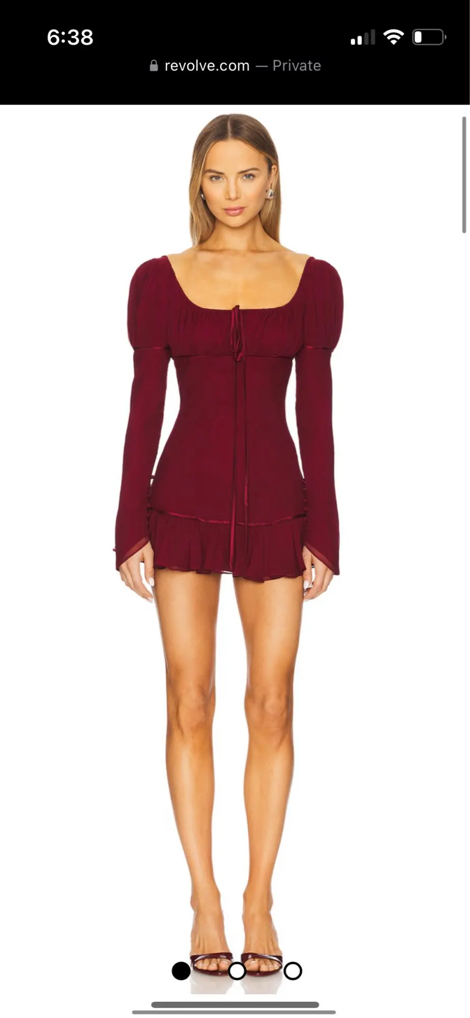 Square Collar Backless Mini Dress - Long Sleeve Party Bodycon photo review