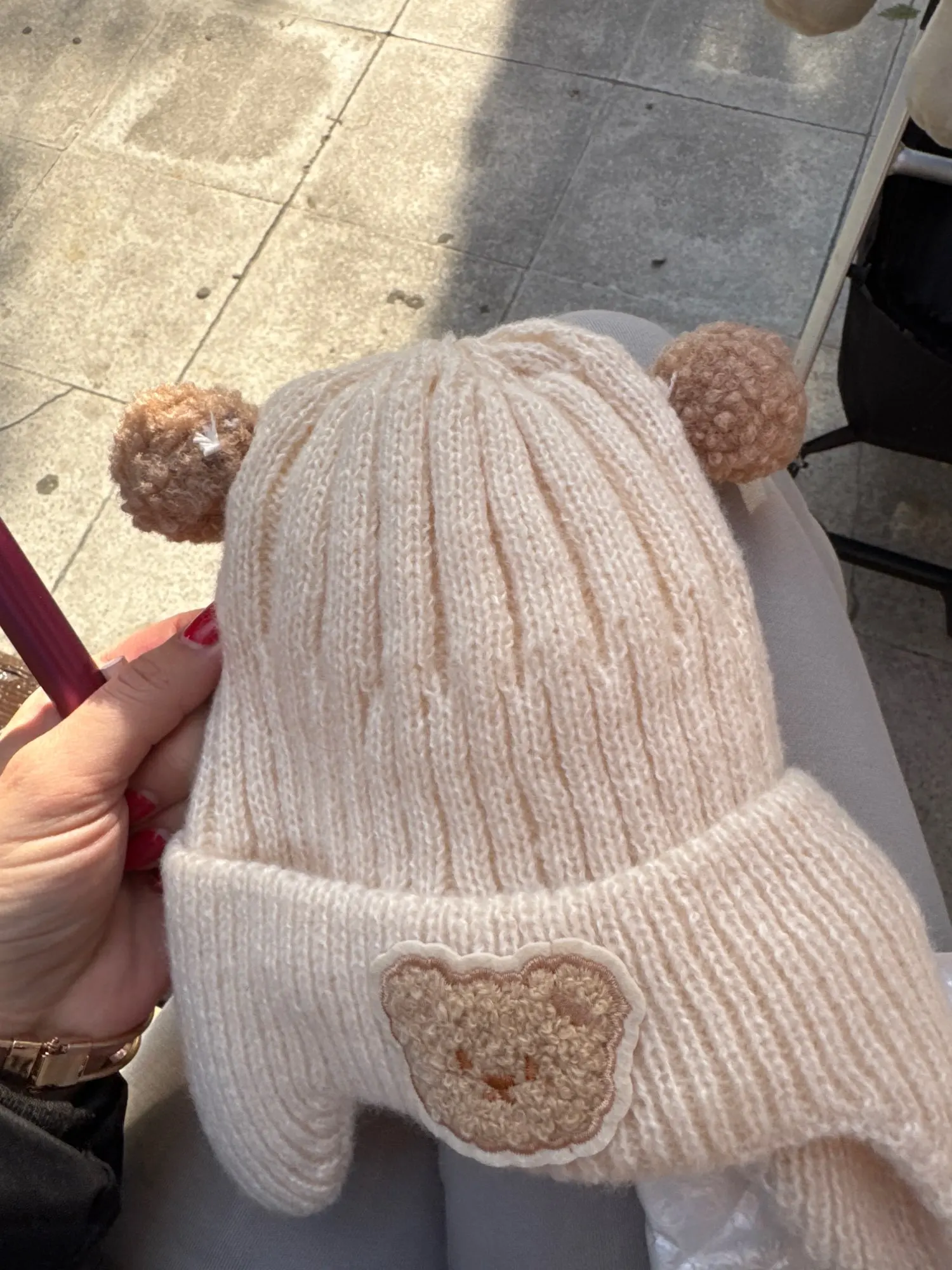 Cute Bear Ear Protection Hat photo review