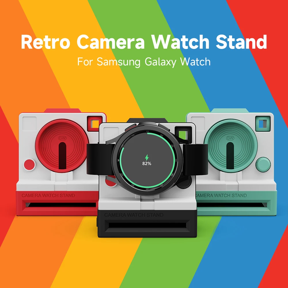 Retro Smart Watch Station Base Per Samsung Galaxy Watch4 Classic Active2 Watch Charger Stand Accessori