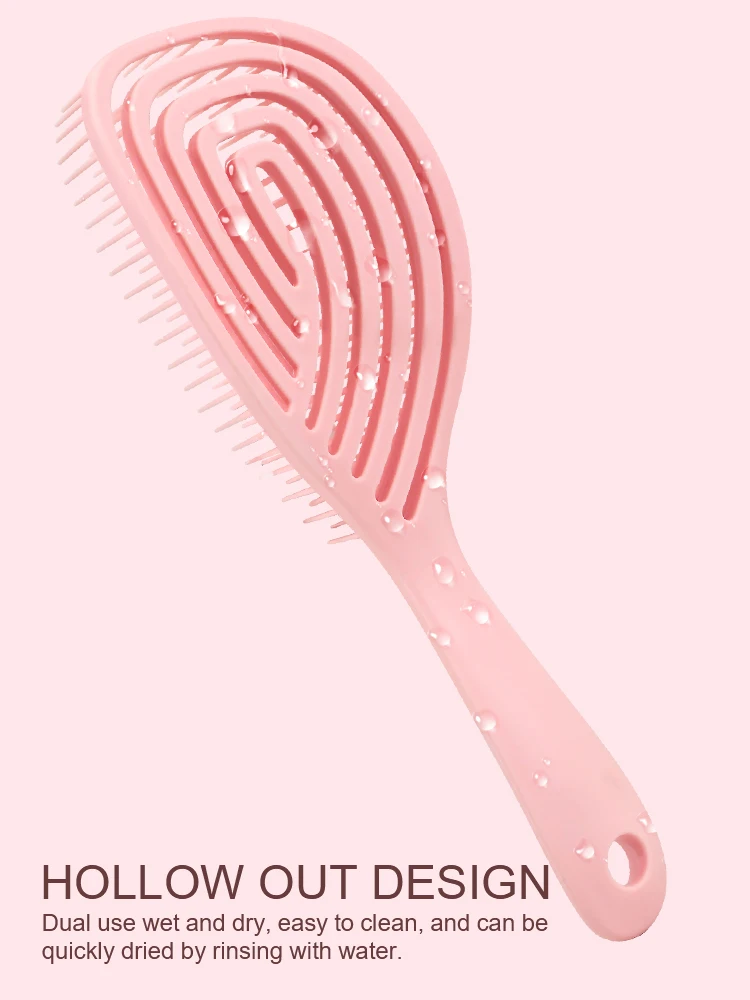 Scalp Massage Combs Hollow Out Hair Brush Hair Styling Detangler Fast Blow Drying Detangling Tool Wet Dry Curly Hair 4