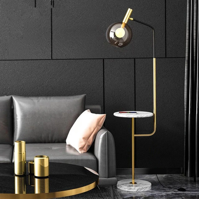 Anneau de créativité nordique Led pêche lampadaire salon canapé coin décor  à la maison lumière debout Art moderne chambre lampe de chevet - AliExpress