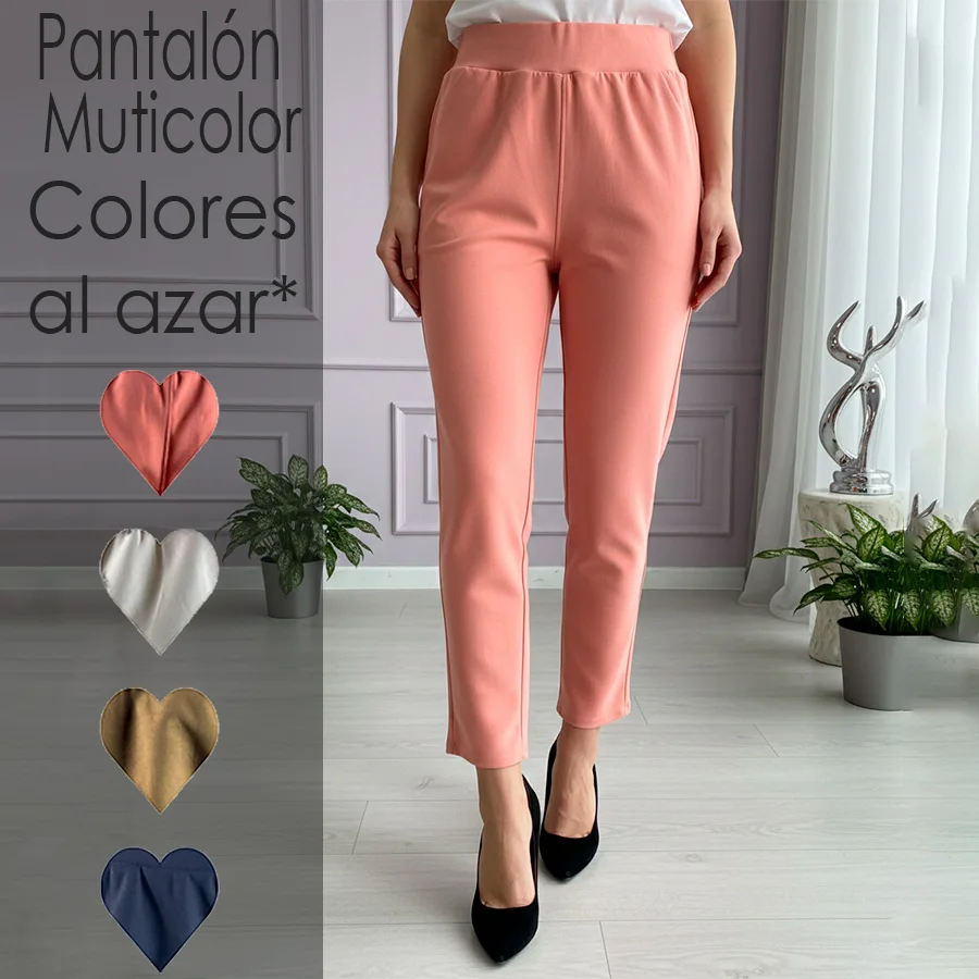 Pantalón Casual Elegante de Talle Alto con Bolsillos - Corte Recto