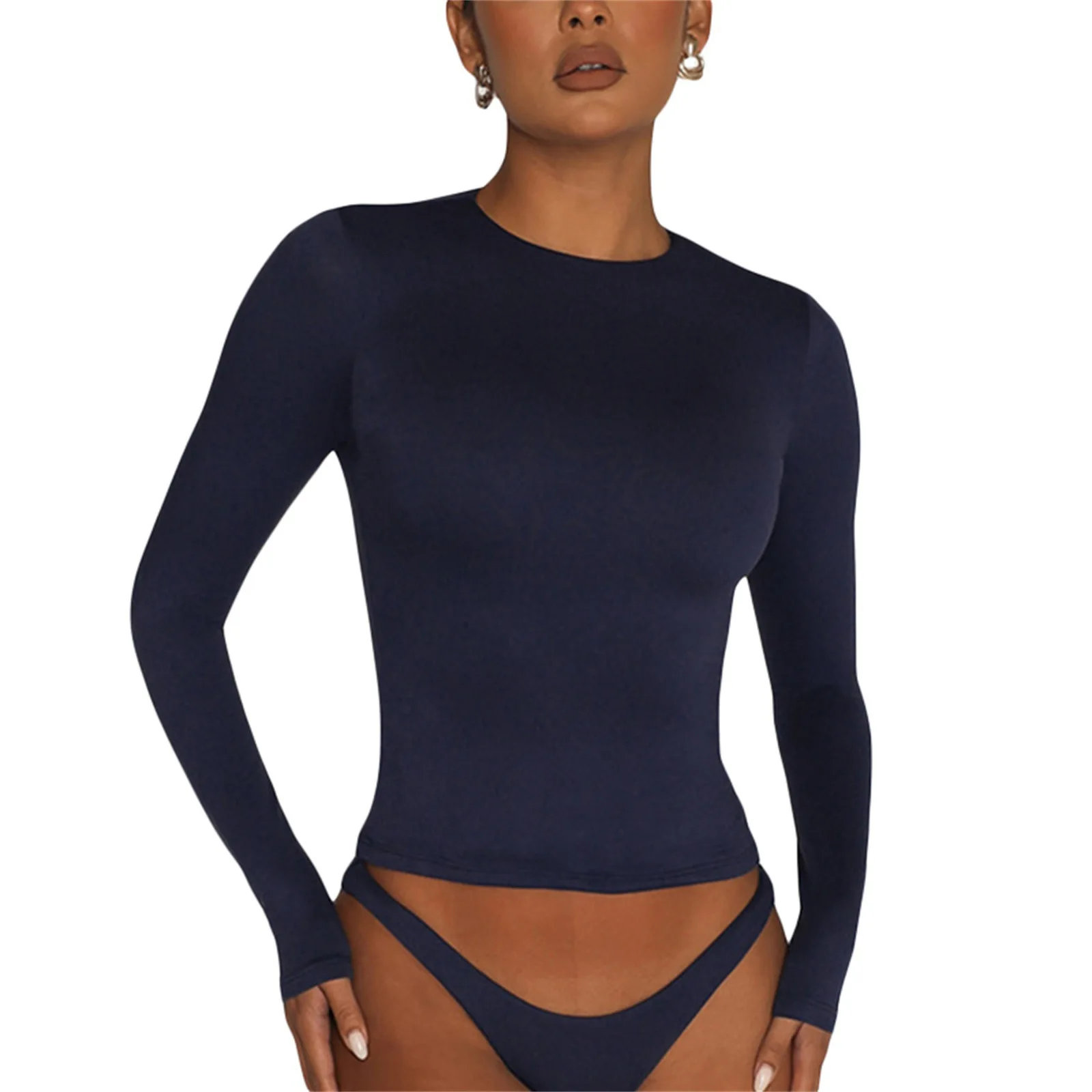 ตัวเลือกสินค้า Y2K Crop Pullover เสื้อแขนยาวสไตล์ชิลล์