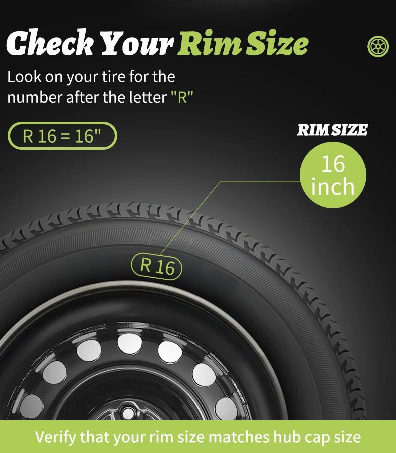 16 Zoll Storm-Style Radkappen-Set für Eisenfelgen, 4-teiliges Stahlradabdeckungs-Set, Ersatz-Radkappen für R16-Reifen – Detail 2
