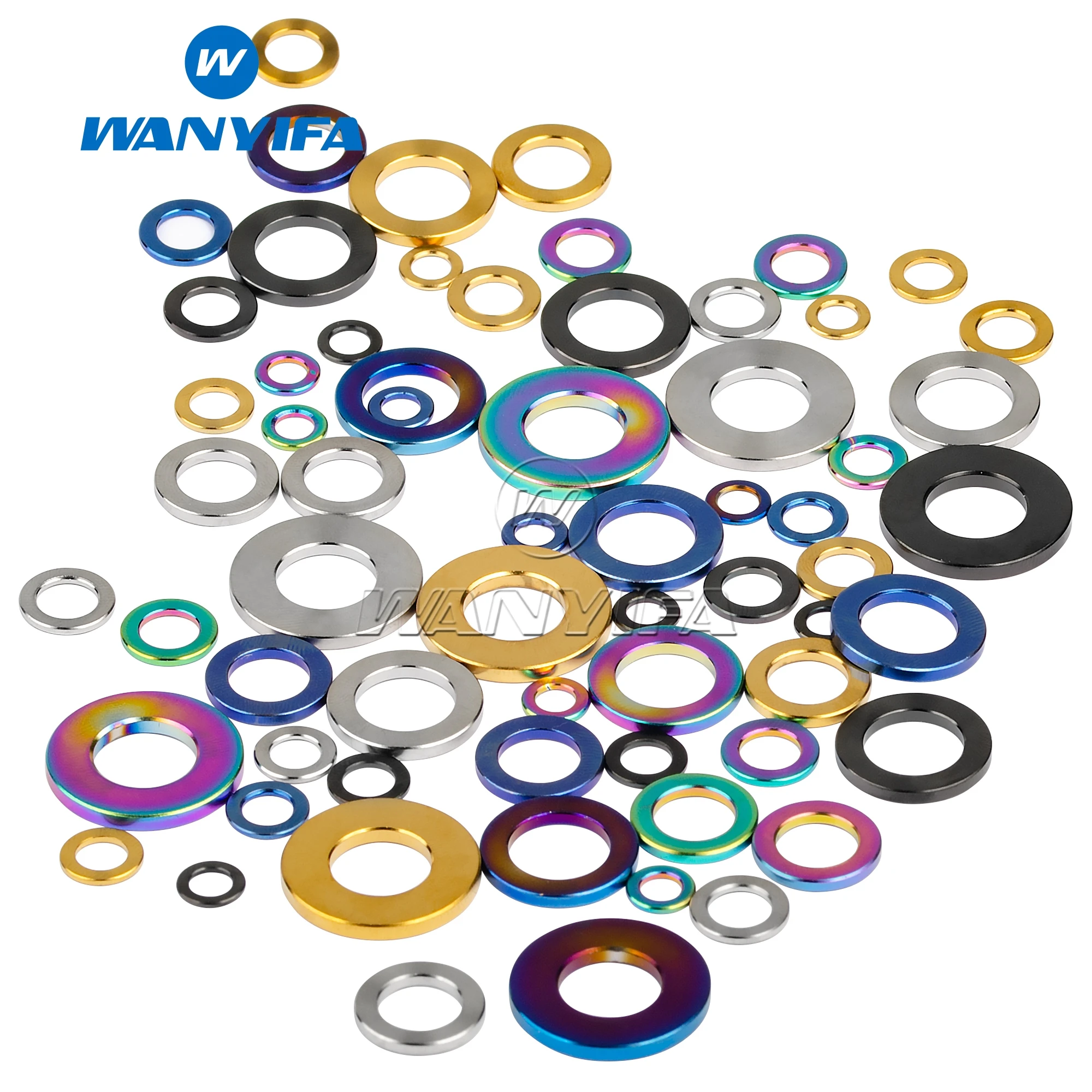 Titanium Washer M3 M4 M5 M6 M7 M8 M10 M12 DIN912 M14 Flat Spacer Gasket for Bicycle Cycling Motorcycle Car titanium washers titanium washer
