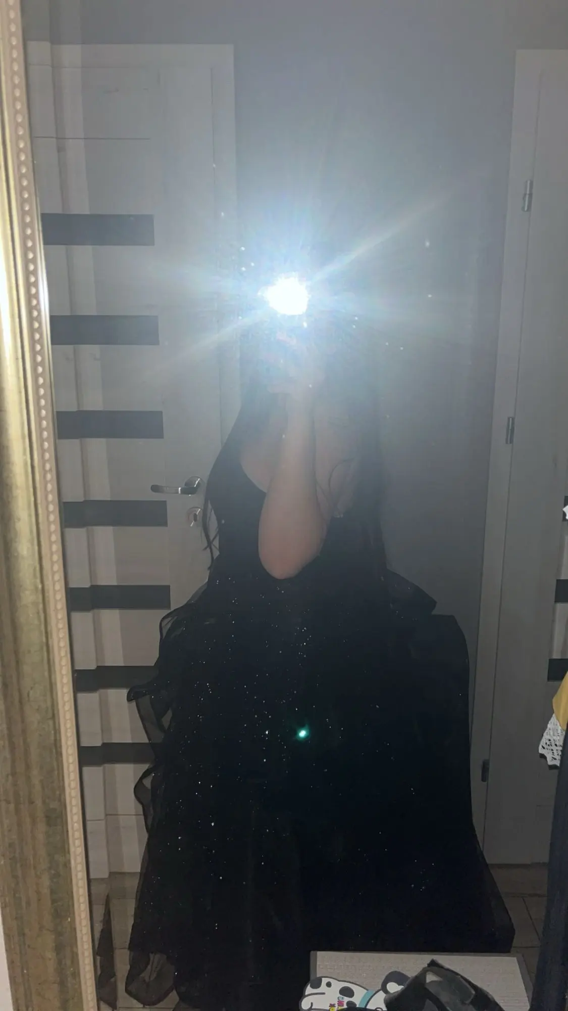 Wedding Shooting Temperament Black Elegant Wedding Party Dresses Strapless Tiered Draped Prom Robe Ball Gown Formal Dress Women photo review