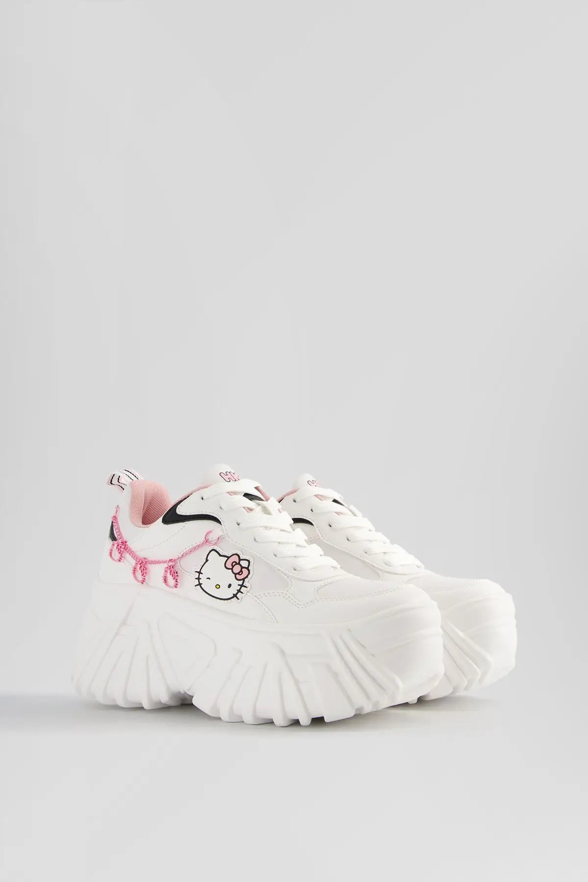 Bershka Shoes Zapatillas Blancas Plataforma Bershka Hello Kitty