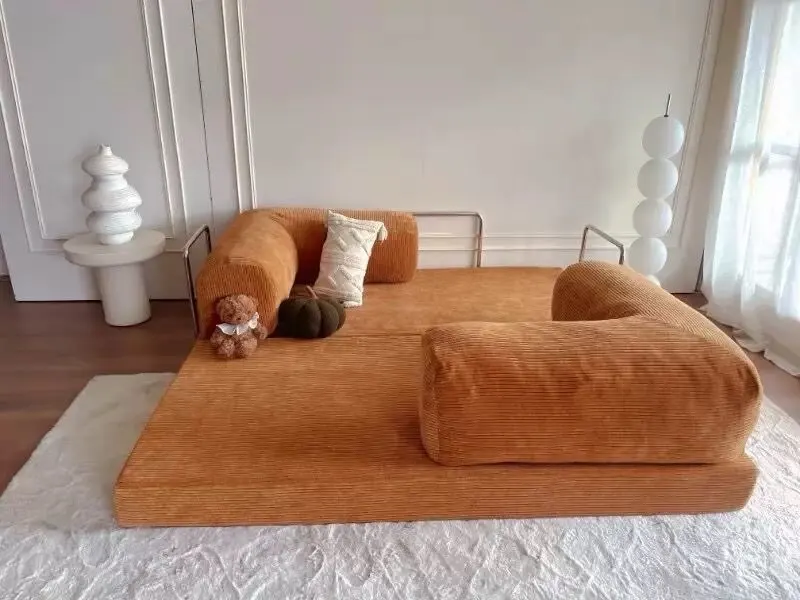 2025 New EU Warehouse Vacuum Compression Sofa 200*100*70cm Sofa Bed Corduroy Jacket Removable Placement 5-7 Days Delivery photo review