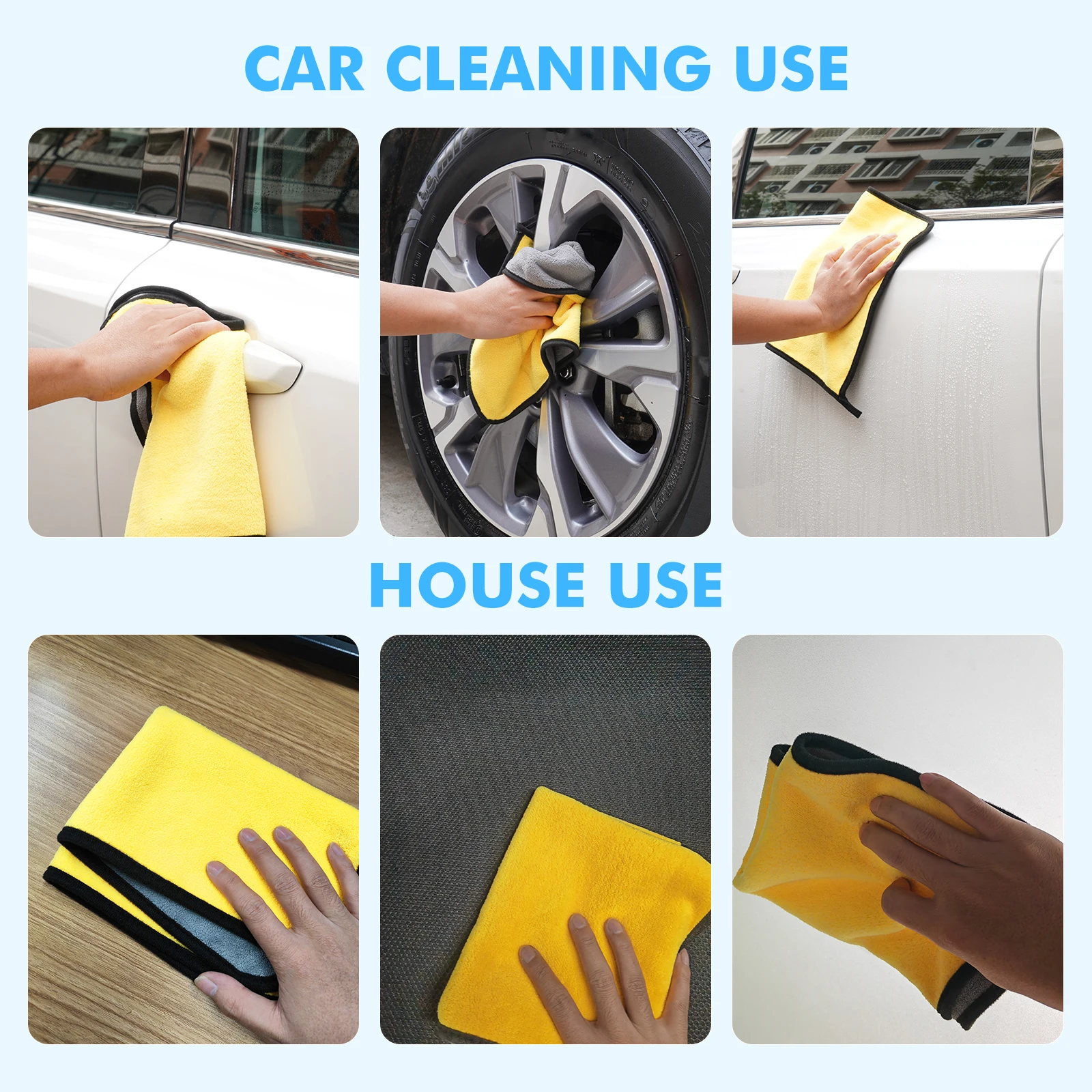 Microfiber Towel Cleaning Cloth Car Cleaning Towel Auto Accessories for BMW E46 E90 E92 E60 VW Golf 7 Audi A3 A4 TT