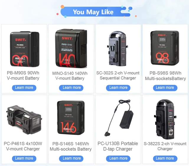 SWIT PB-S220S 220Wh Multi-sockets Square Digital V Mount Battery 