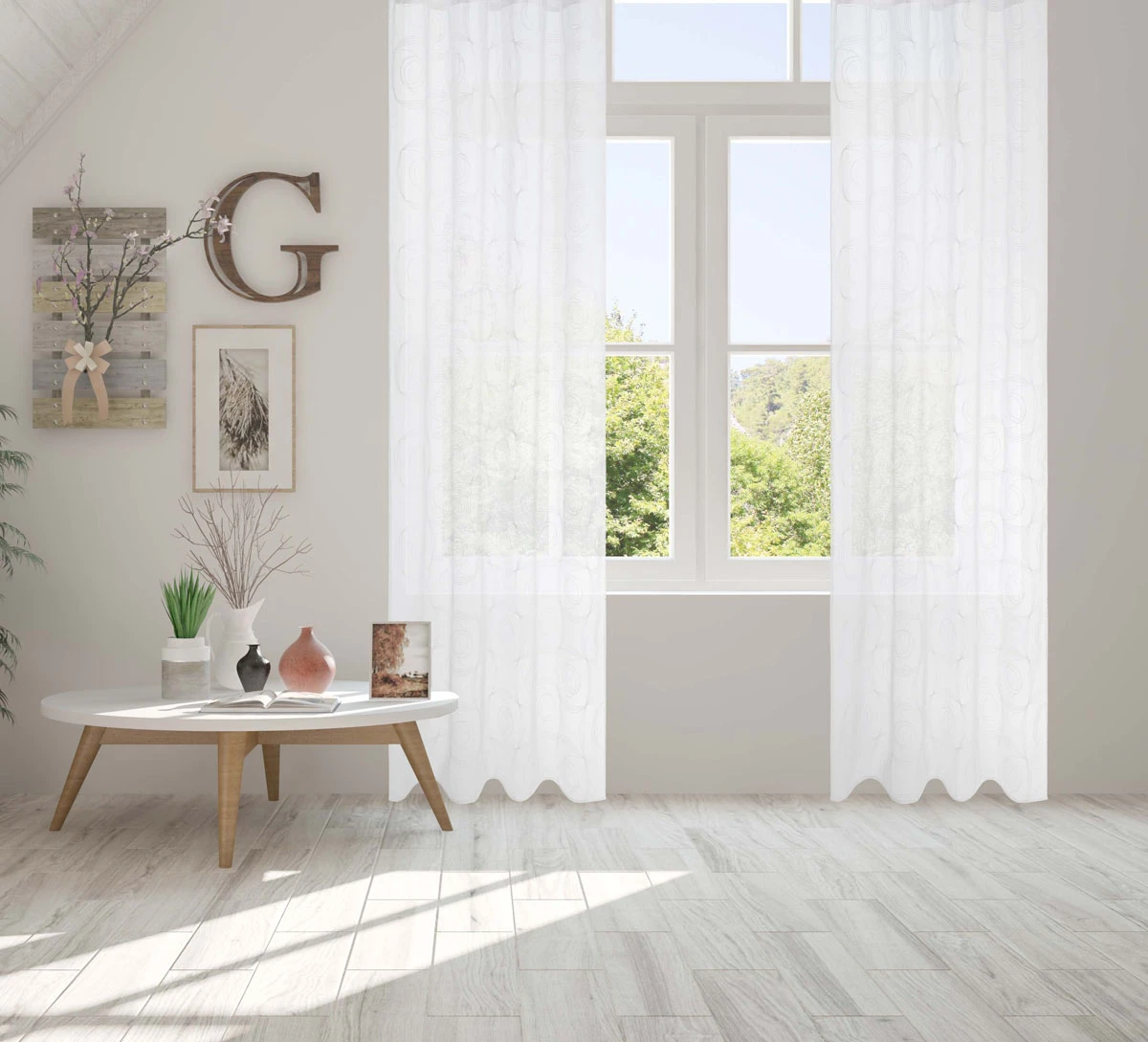 OLLAOS Cortina Crepe. Con ollaos metálicos para salón, cocina, habitación.| | - AliExpress