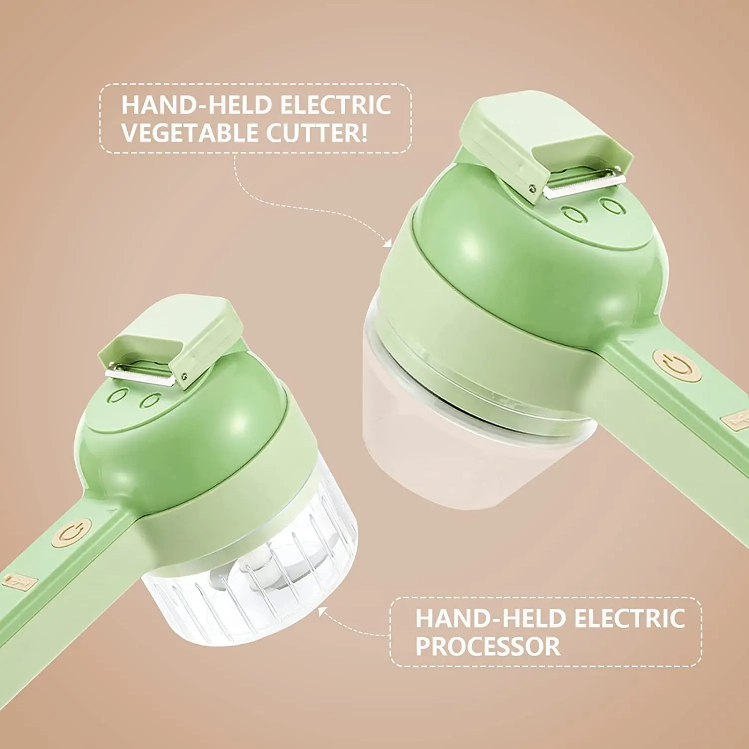 Veggie Chopper 4 in 1 Handheld Electric Vegetable Cutter Set Wireless Food  Chopper Electric Portable Mini Food Chopper for GarlicOnion Meat with Brush