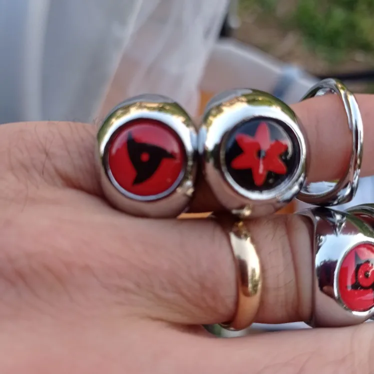 Akatsuki - Naruto Set Adjustable Rings (silver) 10pcs Set photo review