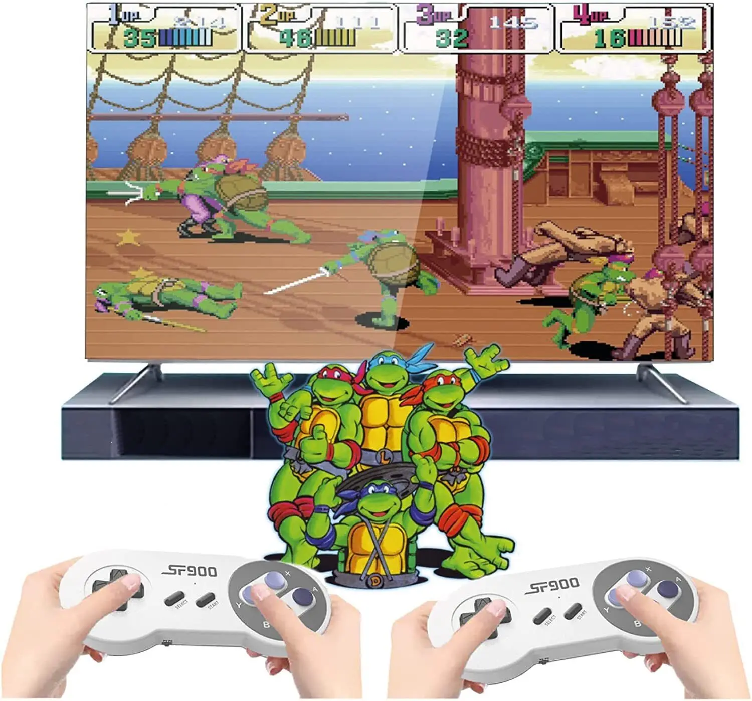 Retro Sf900 Snes Mini Console Hdmi Wireless, 1700 Giochi Classici, 4K Hd, Spedizione 24H Dalla Spagna