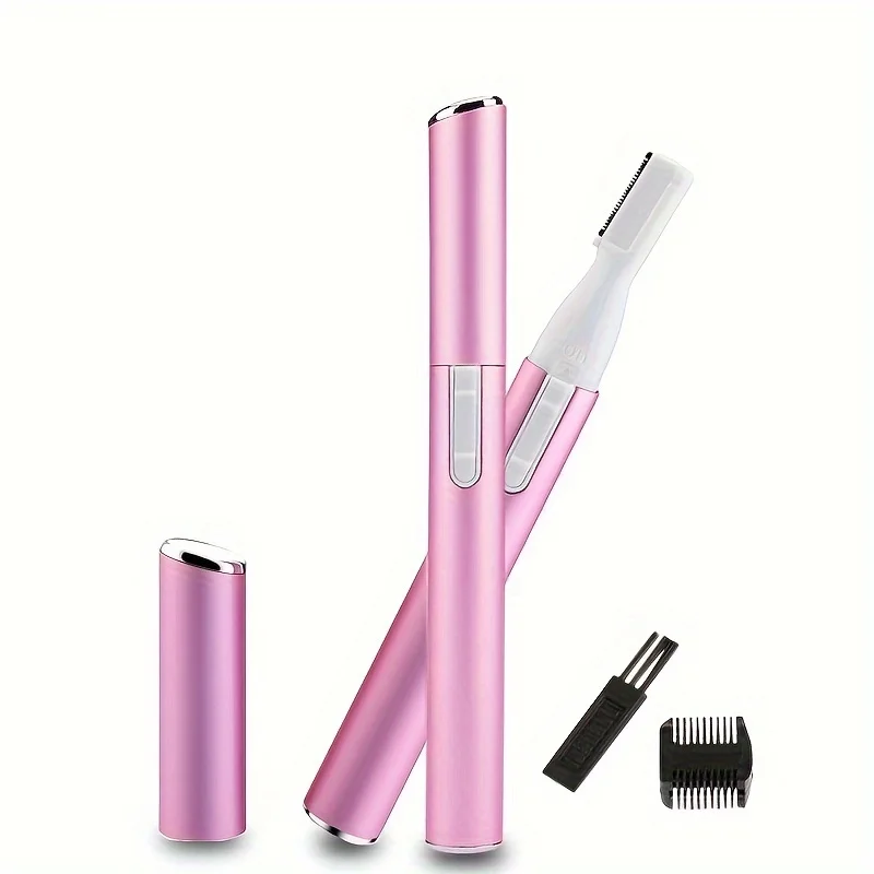 Personal Pen Trimmer, Detailer, Electric Facial Hair Trimmer with Rinseable Blades, Cleaning Brush, Trimming Comb for Eyebrows 3