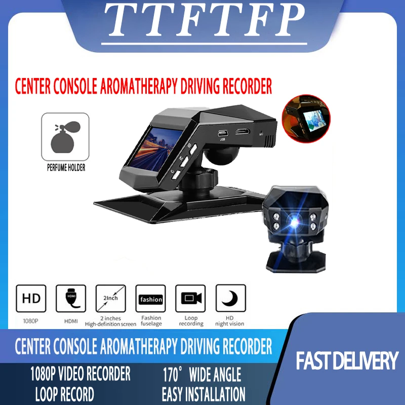 rear view mirror dash cam TTFTFP Aromatherapy  Car DVR Dash Cam HD 1080P Video Recorder 170 Angle Night Vision Car Recorders Cycle Recording Dash Camera dvr dash camera