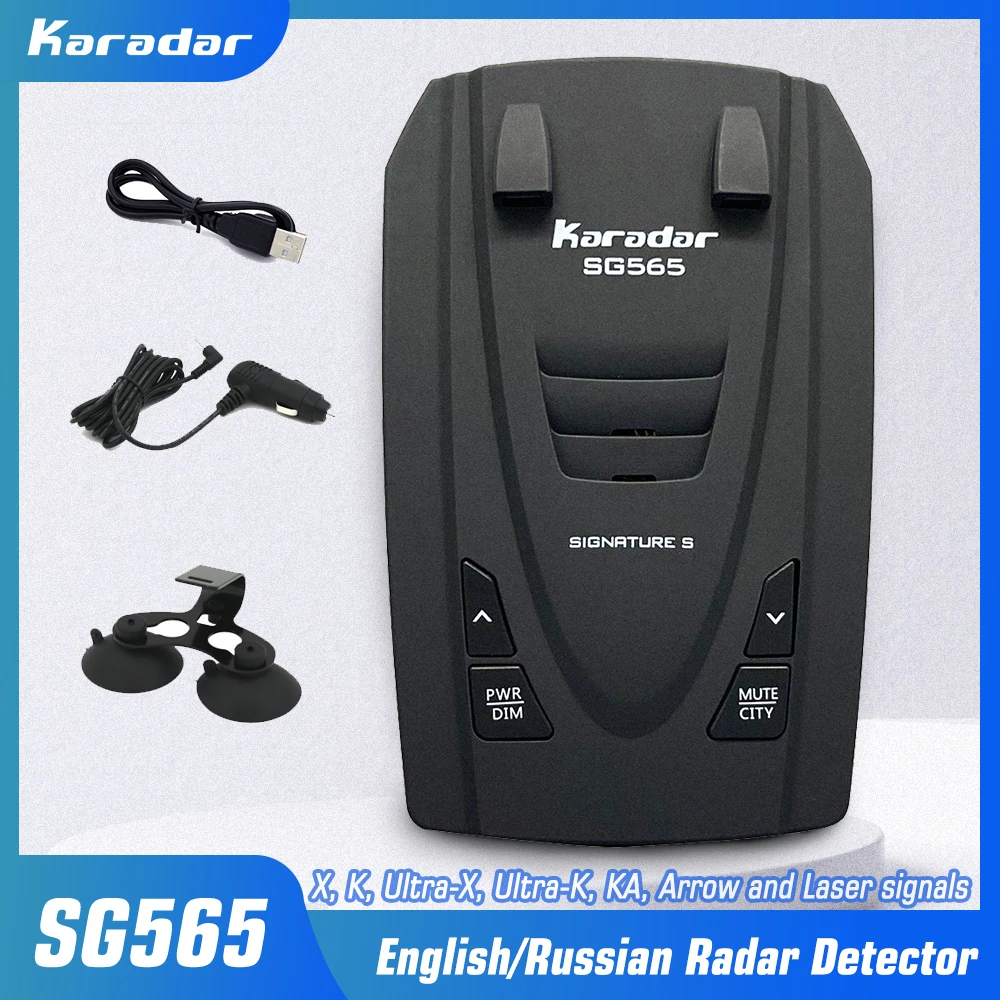 2023 Newest Car Anti Radar Detector Car Speed Monitor Global Universal  Multi-mode Radar Detector with Signature Karadar SG565