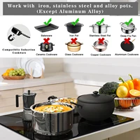 Встроенная индукционная варочная панель Karinear с 4 конфорками, электрическая индукционная варочная панель с Flexzone, управление слайдером, таймером, функция наддува, 7200 Вт — изображение 6