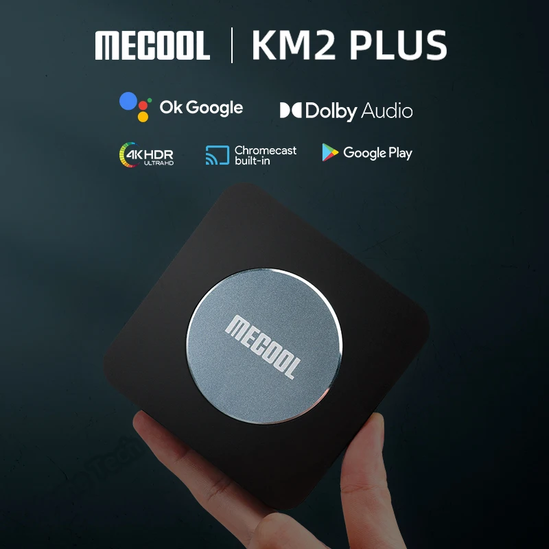  Caja de TV Android 11.0, MECOOL KM2 Plus 2GB 16GB Smart TV Box  con certificado Netflix, Google Assistant Dolby Atmos, TV Box 4K compatible  con AV1, 2.4G/5G, Ethernet, WiFi 5, BT